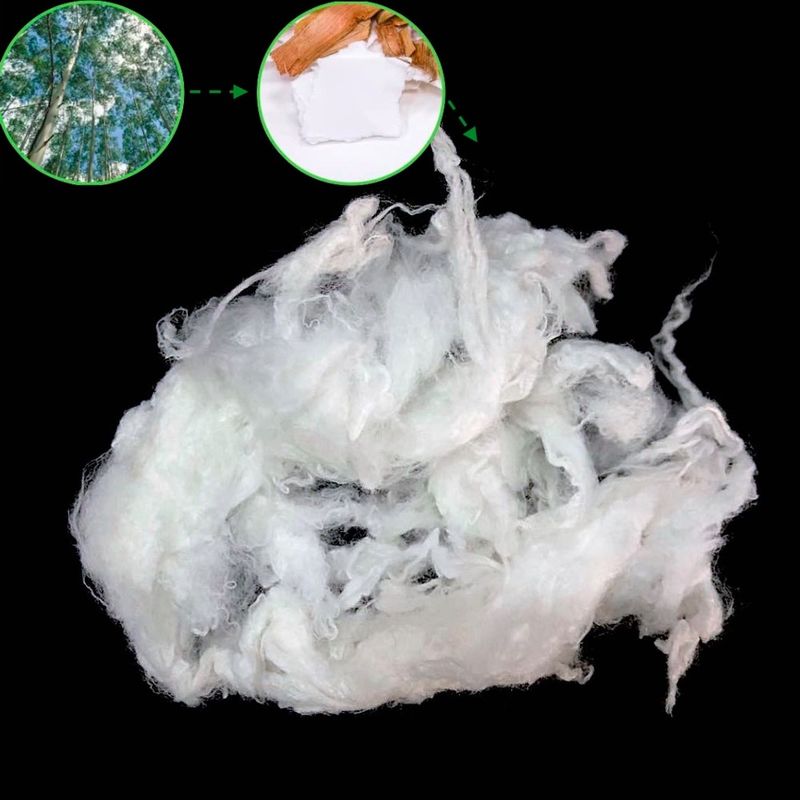 Antibacterial Raw White Stuffing Polyester Staple Fiber 38mm Length